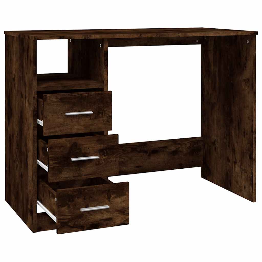 Radni stol boja dimljenog hrasta 102x50x76 cm konstruirano drvo