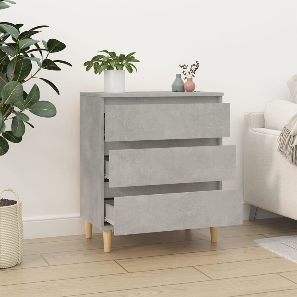 Komoda siva boja betona 60x35x70 cm od konstruiranog drva