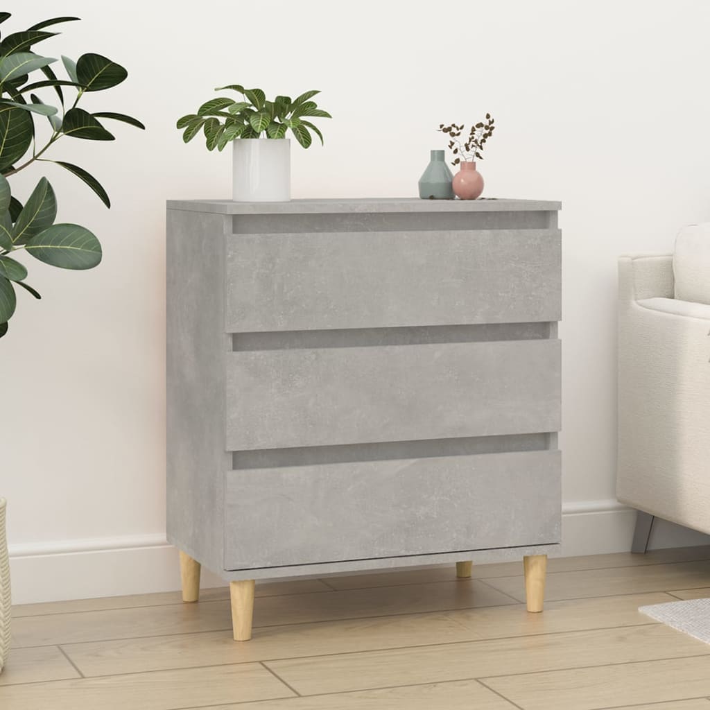 Komoda siva boja betona 60x35x70 cm od konstruiranog drva