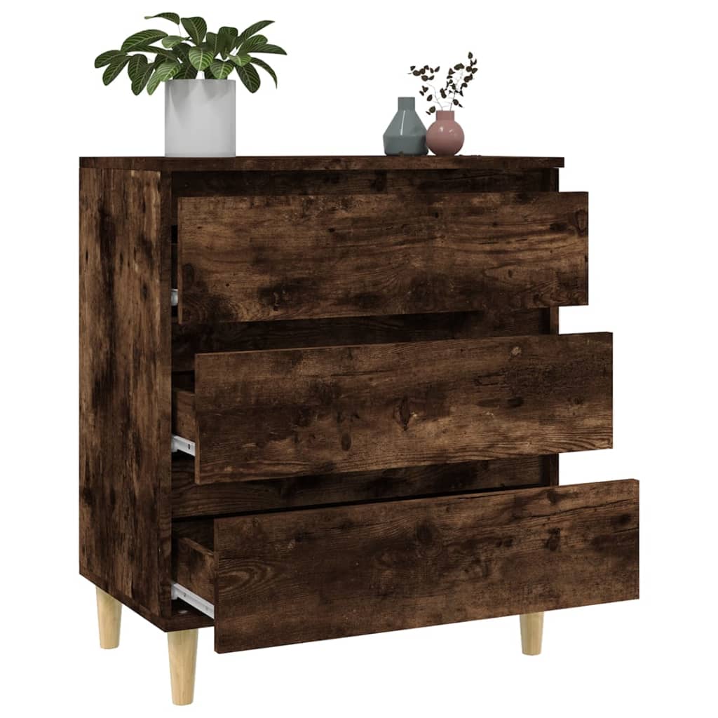 Komoda boja dimljenog hrasta 60 x 35 x 70 cm konstruirano drvo