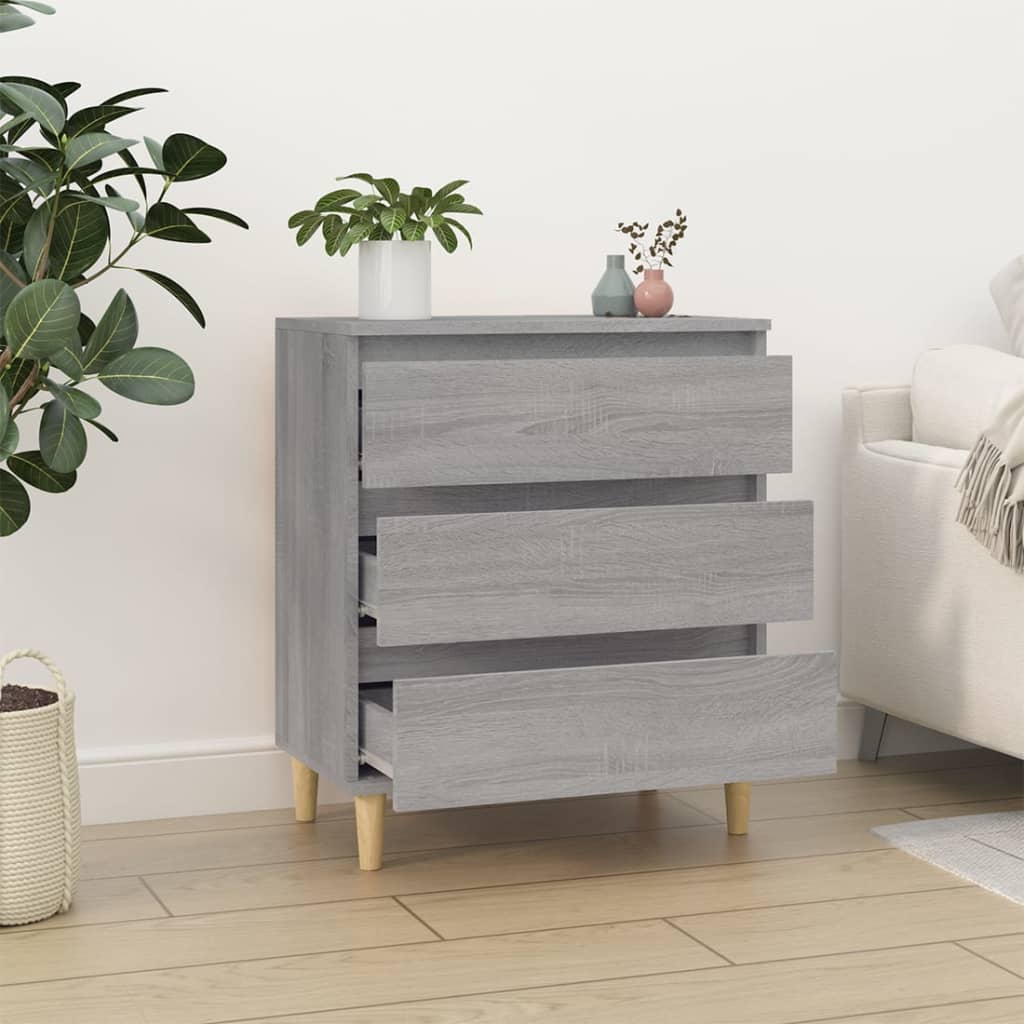 Komoda sivog hrasta sonome 60x35x70 cm od konstruiranog drva