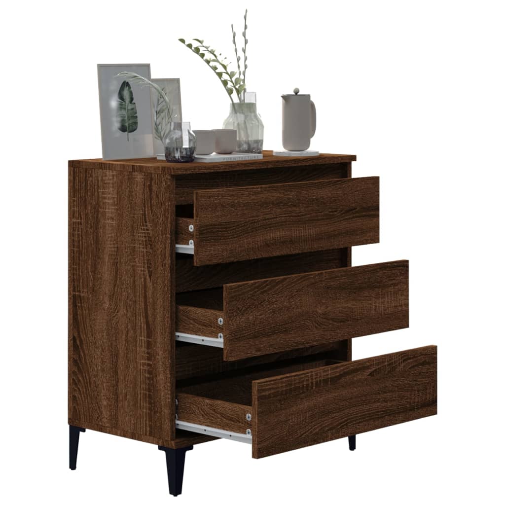 Komoda boja smeđeg hrasta 60 x 35 x 70 cm konstruirano drvo