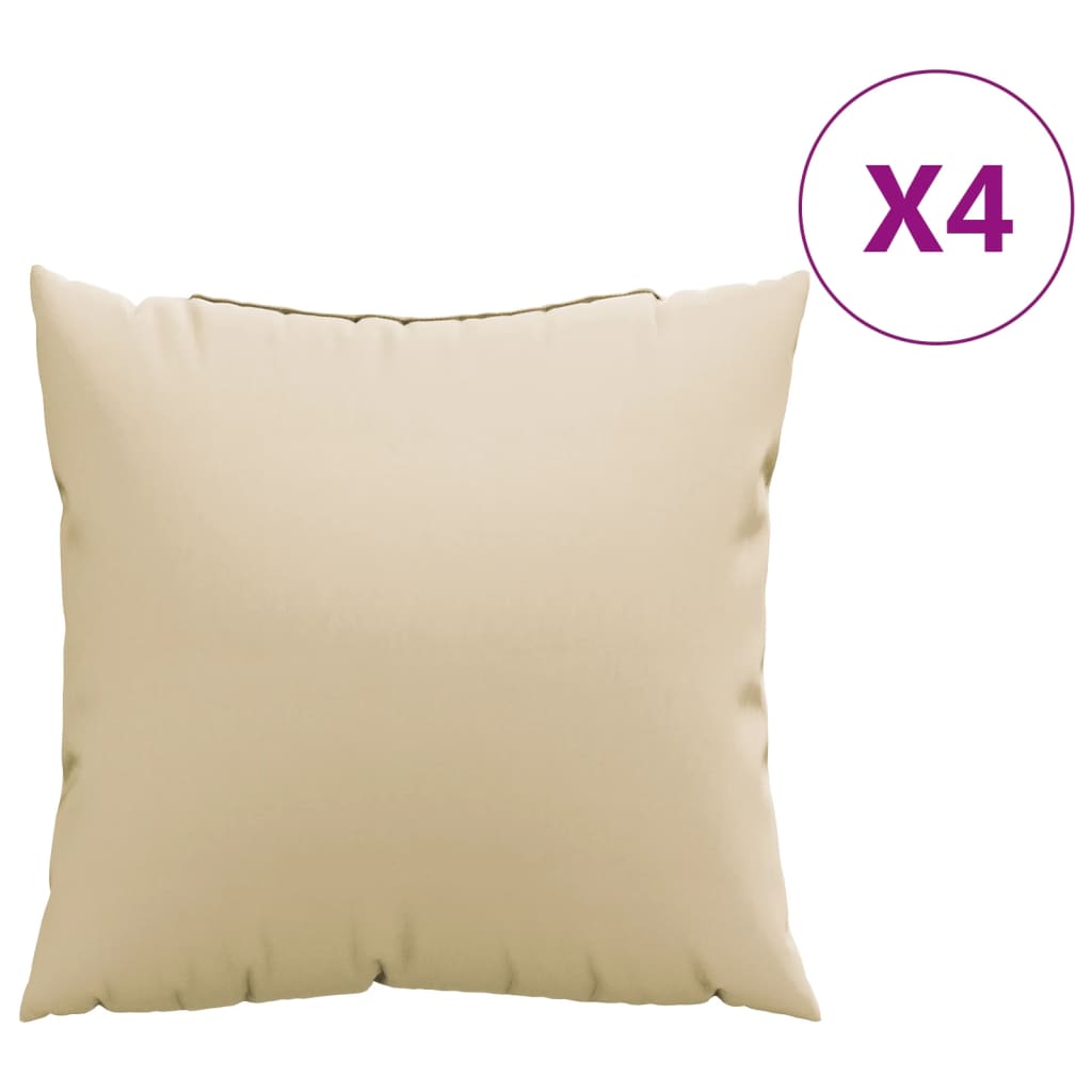 Jastuci za sofu 4 kom bež 40 x 40 cm od tkanine