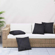 Jastučići za raspršenje Kockasto 4 pcs Crna Karirana 50 x 50 cm