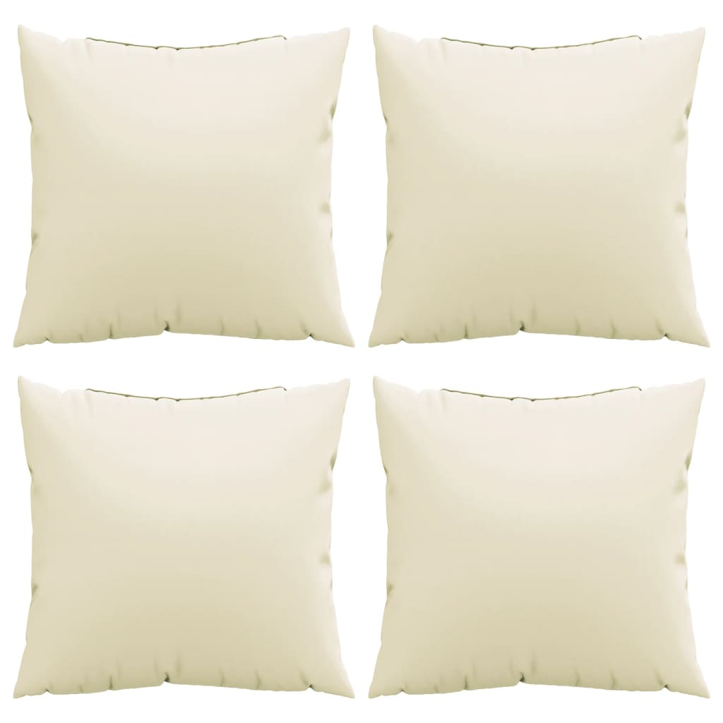 Jastuci za sofu 4 kom krem 60 x 60 cm od tkanine
