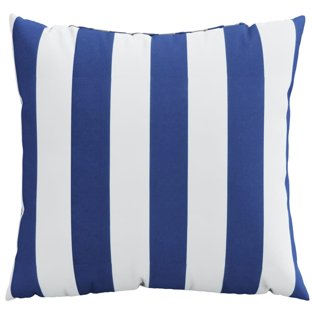 Ukrasni jastuci 4 kom plavo-bijeli prugasti 60x60 cm od tkanine