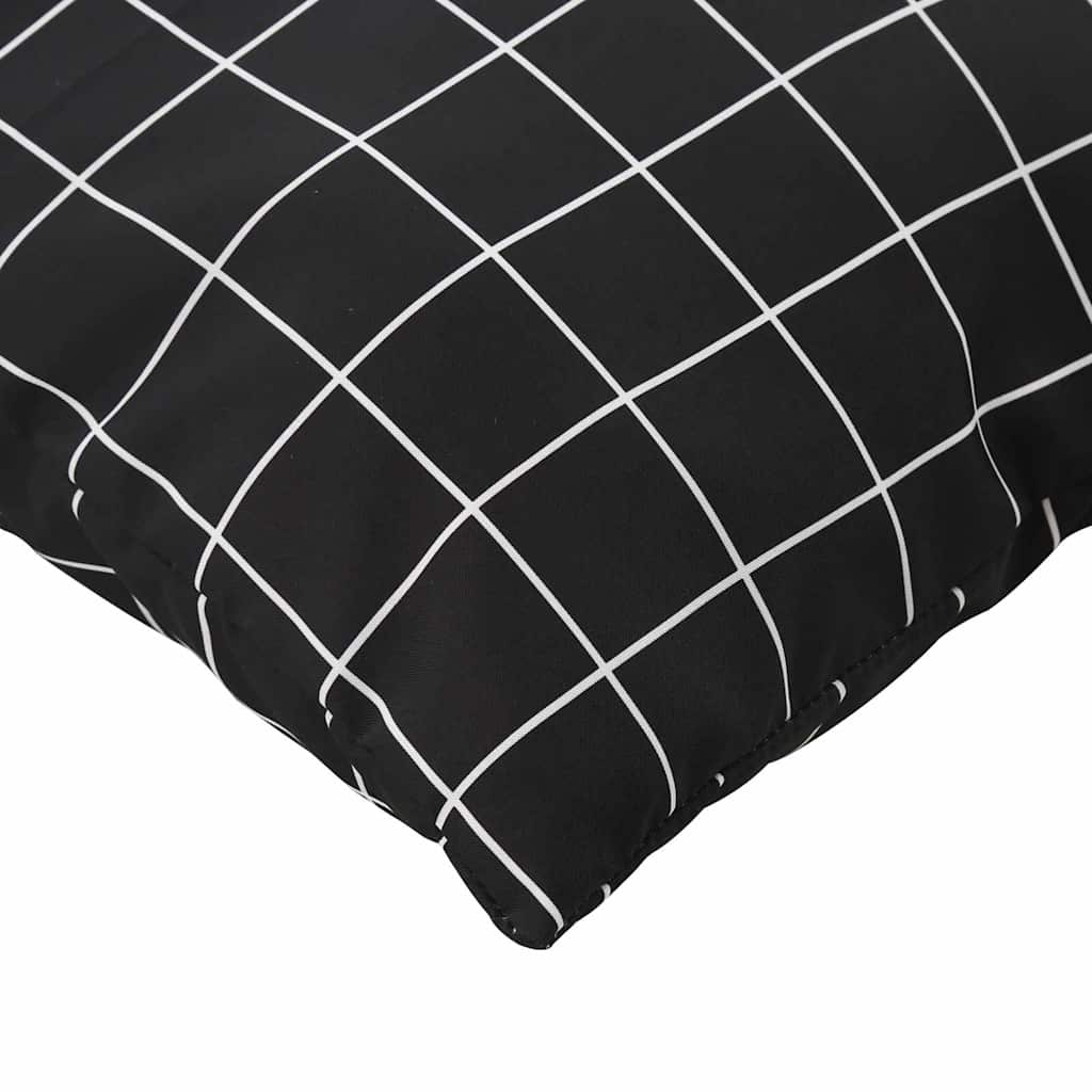 Jastučići za raspršenje Kockasto 4 pcs Crna Karirana 60 x 60 cm