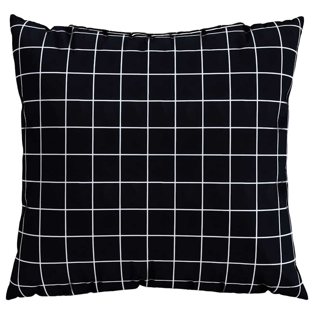 Jastučići za raspršenje Kockasto 4 pcs Crna Karirana 60 x 60 cm