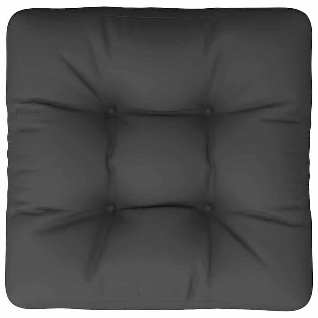 Jastuk za palete crni 50 x 50 x 12 cm od tkanine