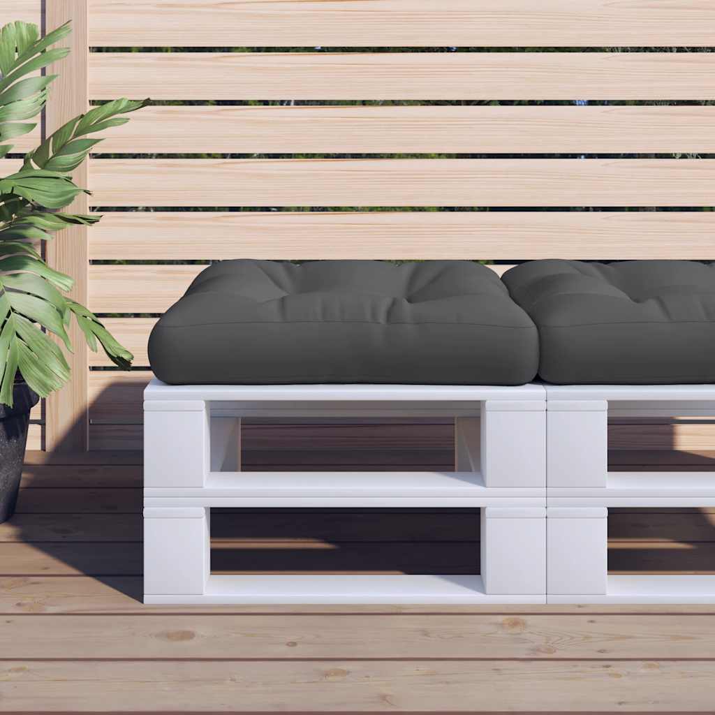 Jastuk za palete crni 60 x 60 x 12 cm od tkanine