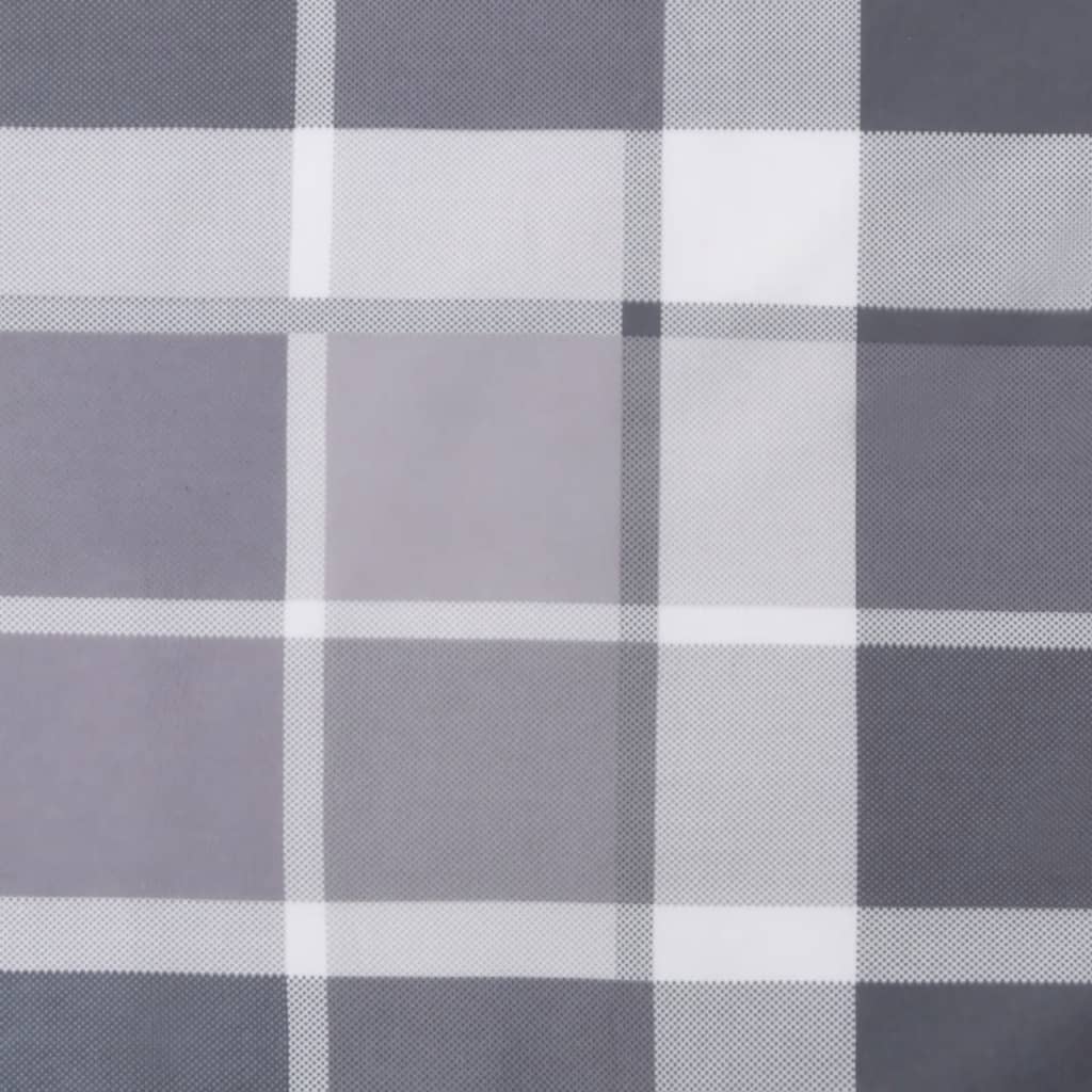 Jastuk za palete sivi karirani 80 x 80 x 12 cm od tkanine