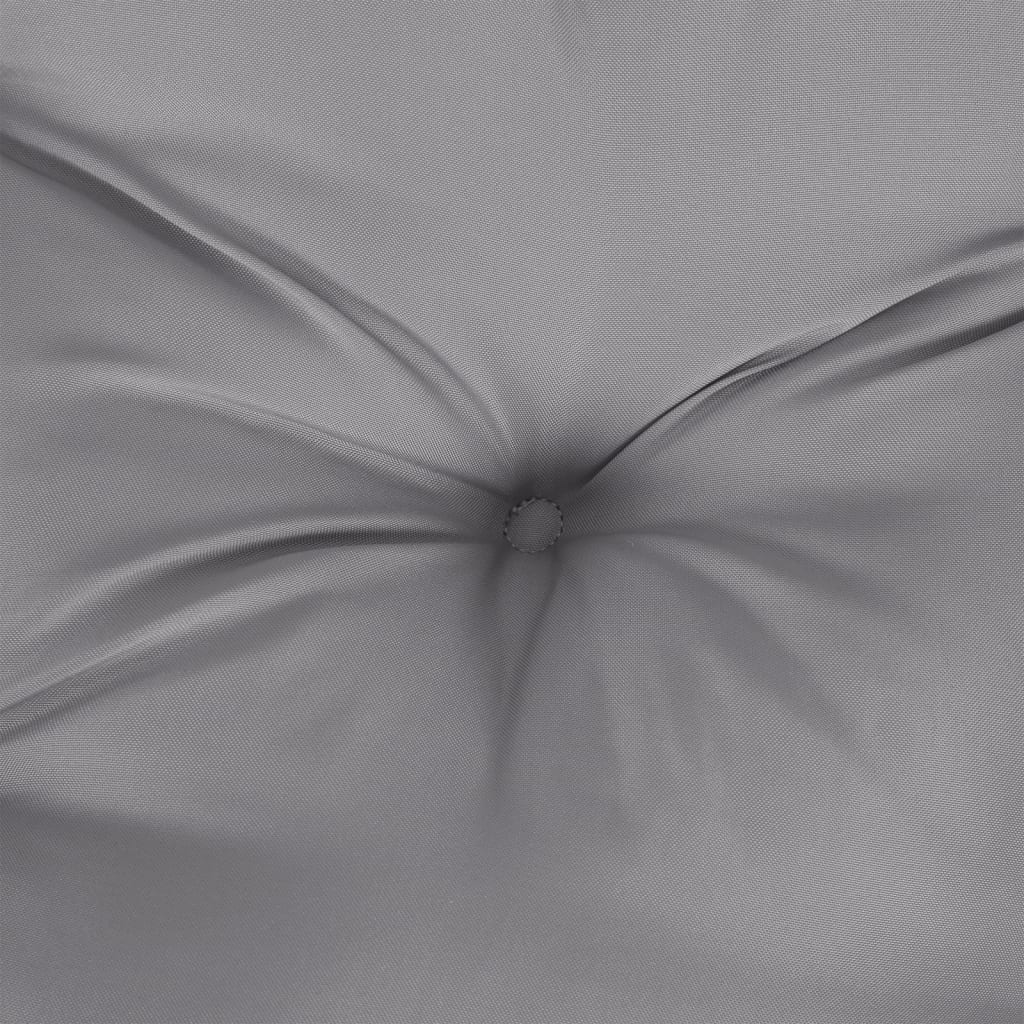 Jastuk za palete sivi 60 x 40 x 12 cm od tkanine