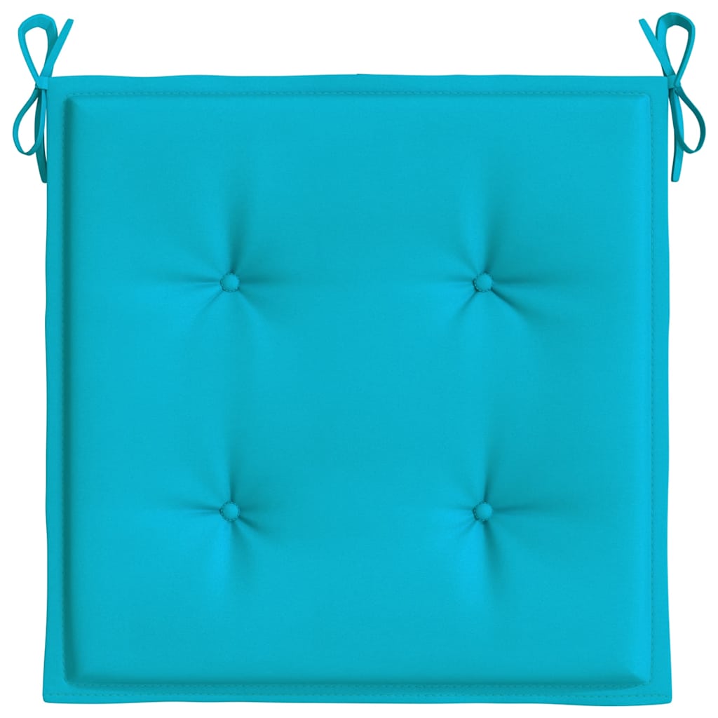 Jastuci za stolice 4 kom tirkizni 40x40x4 cm od tkanine