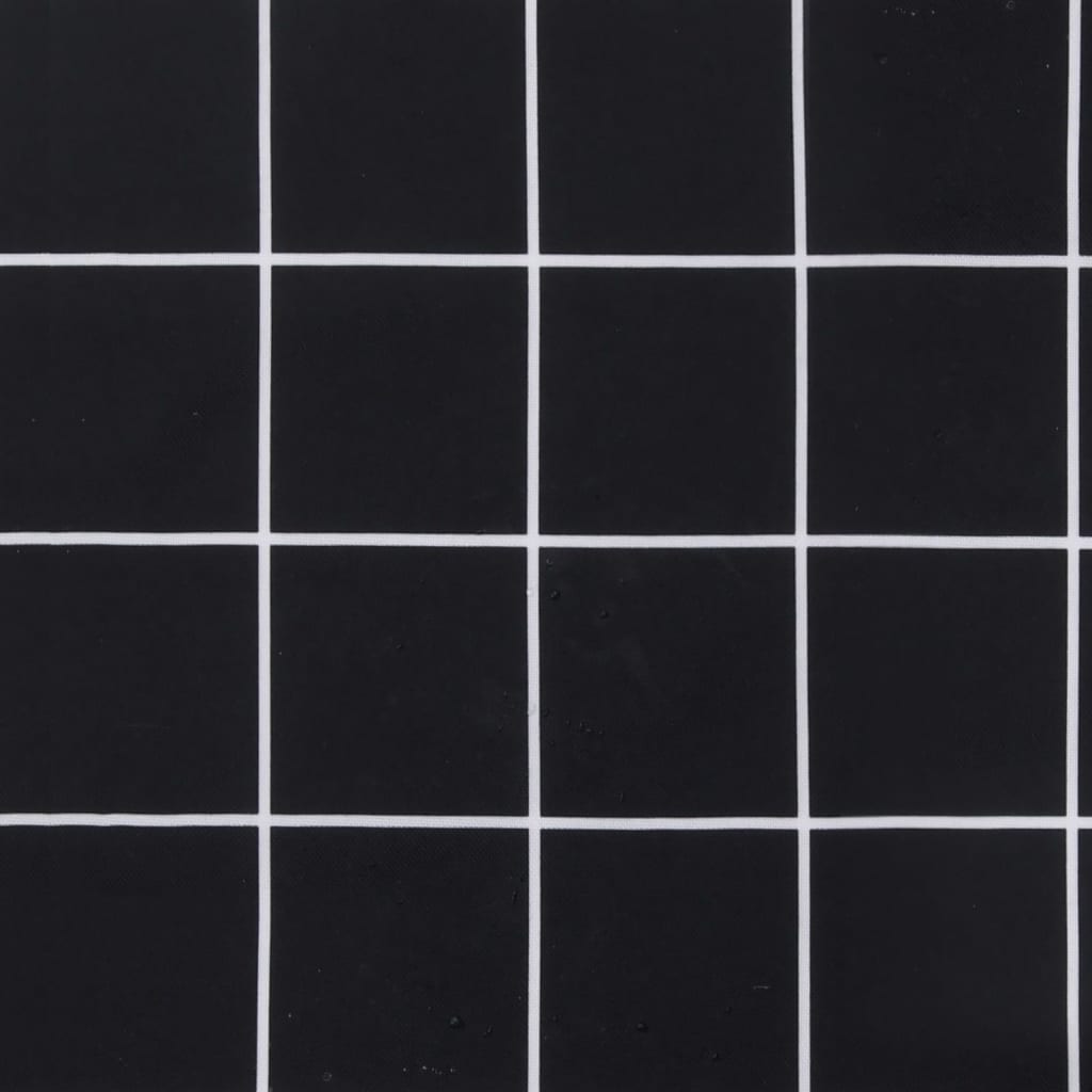 Jastuci za vrtne stolice 2 kom crni karirani 50x50x4 cm tkanina