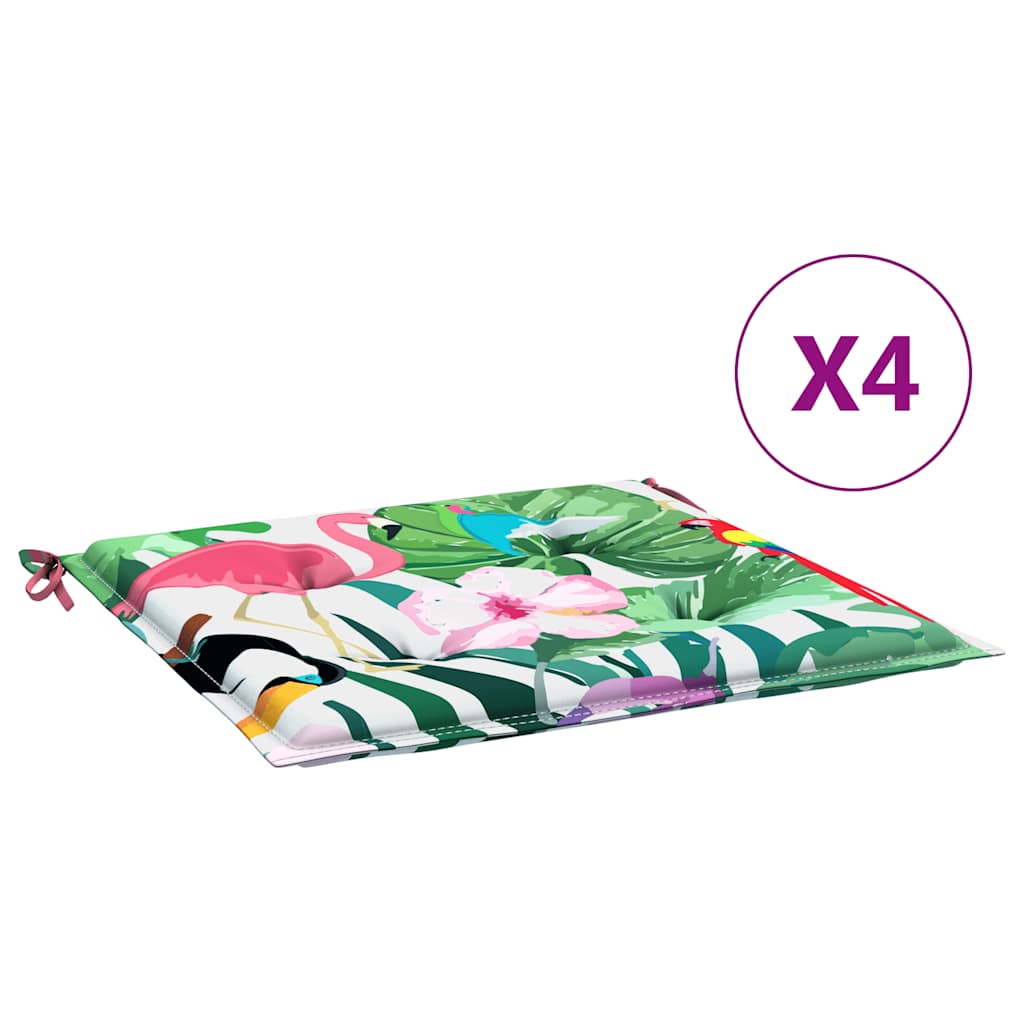 Jastuci za vrtne stolice 4 kom višebojni 50x50x4 cm od tkanine