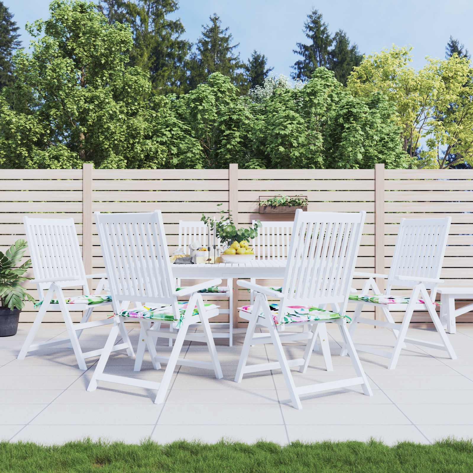 Jastučići za stolice 6 pcs Šareni 50 x 50 x 4 cm Oxford tkanina