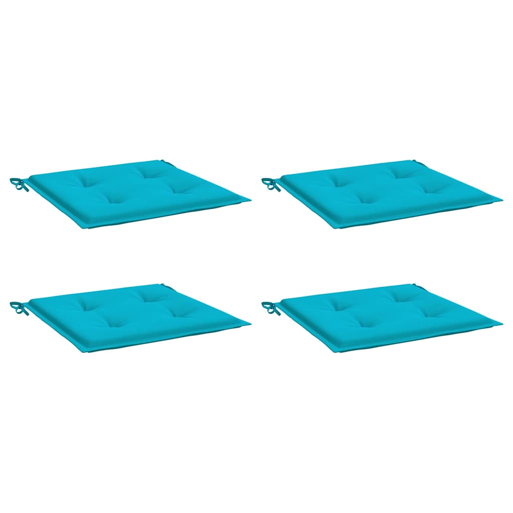 Jastuci za vrtne stolice 4 kom tirkizni 50x50x4 cm od tkanine