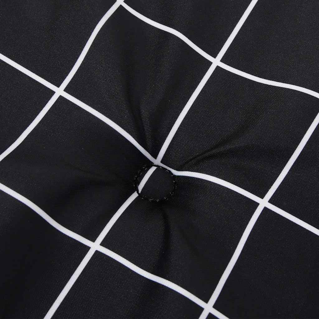 Jastuk za vrtnu klupu crni karirani 150x50x4 cm tkanina Oxford