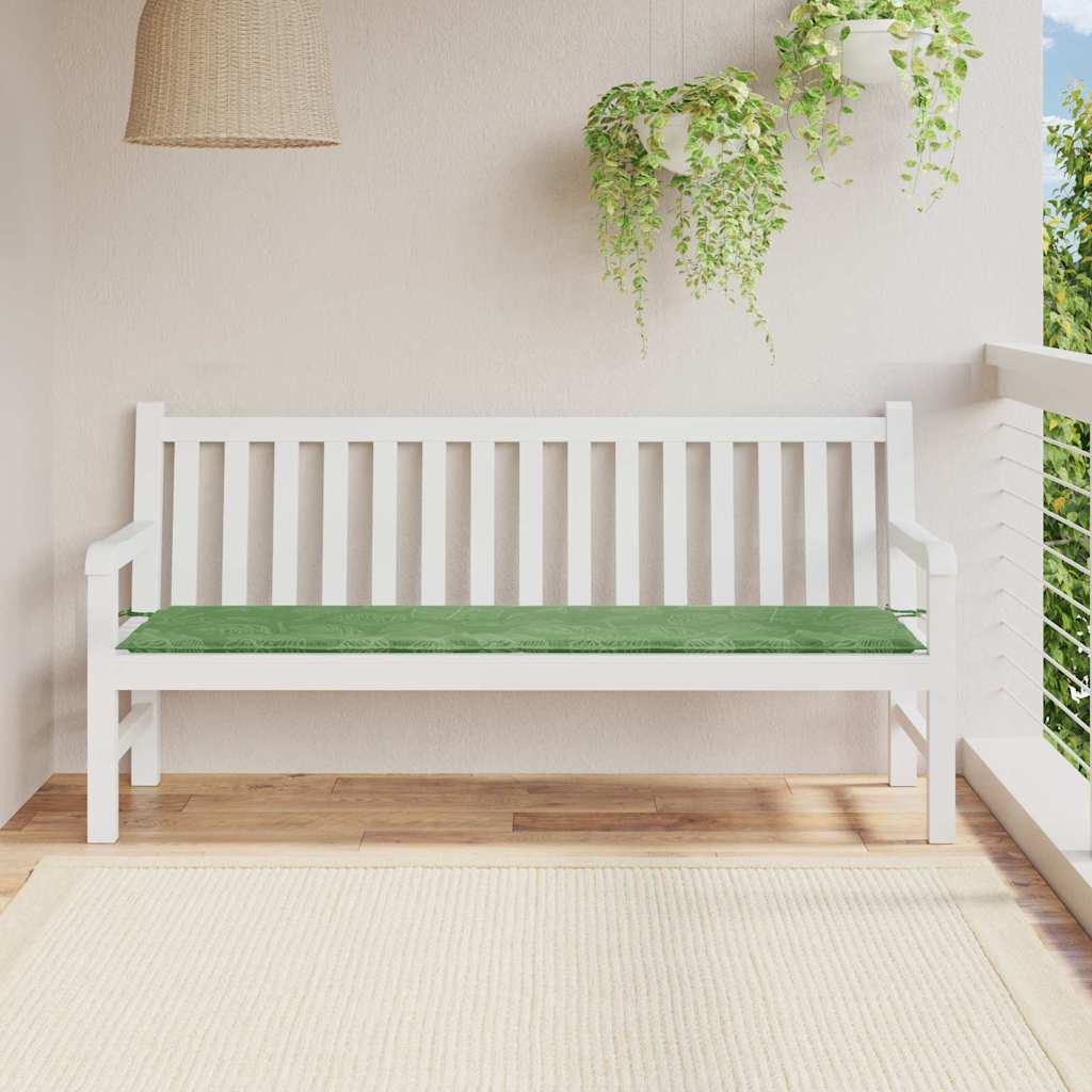 Jastučić za klupu Dizajn lista 150 x 50 x 3 cm Oxford tkanina