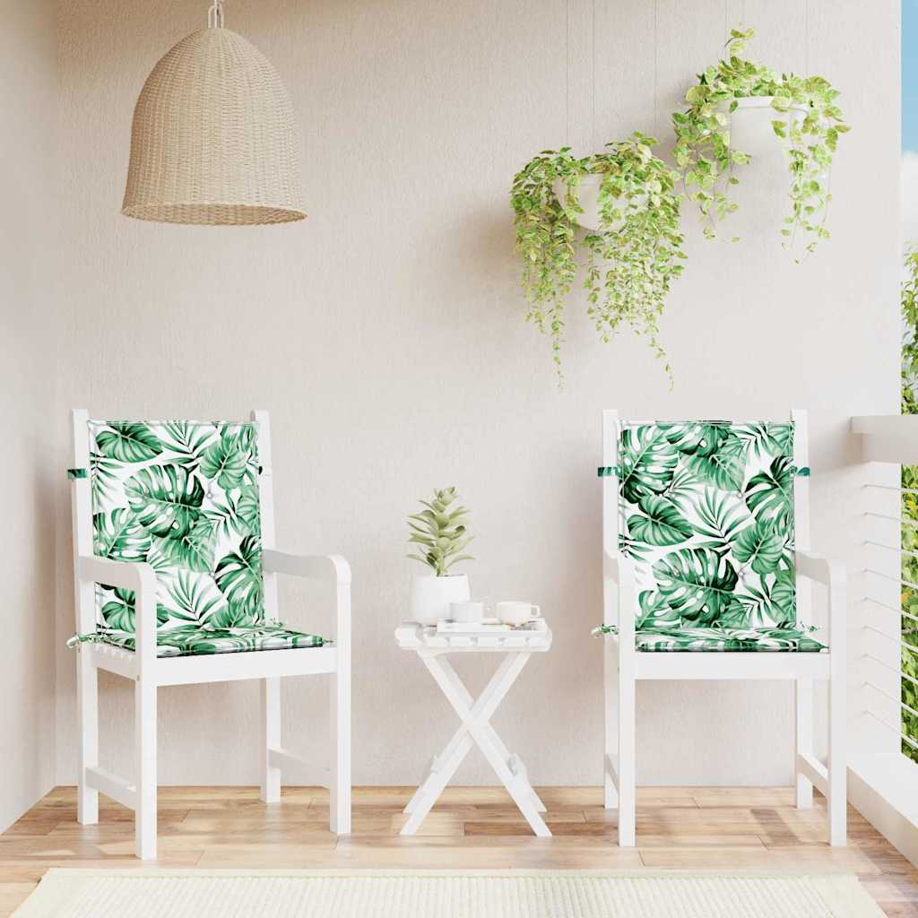 Jastučići za leđa List 2 pcs Uzorak lista 100 x 50 x 3 cm