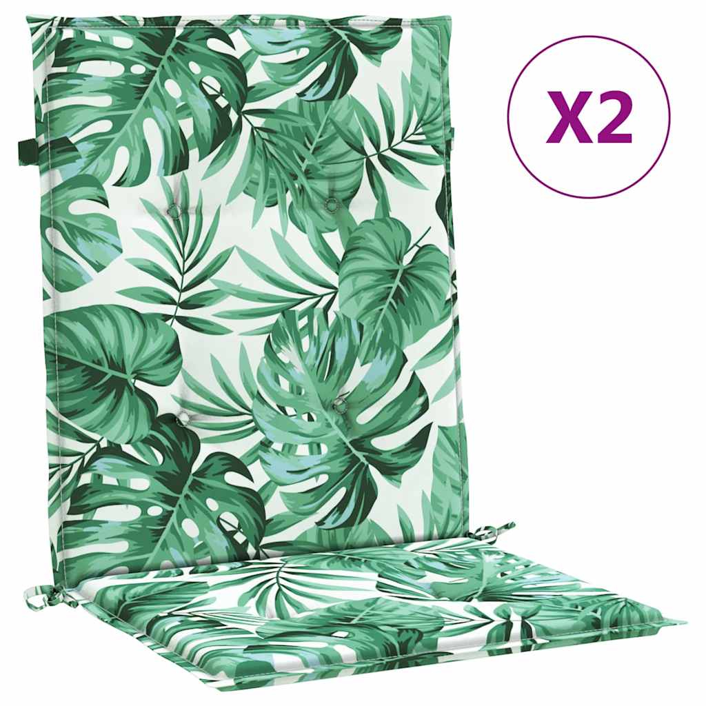 Jastučići za leđa List 2 pcs Uzorak lista 100 x 50 x 3 cm