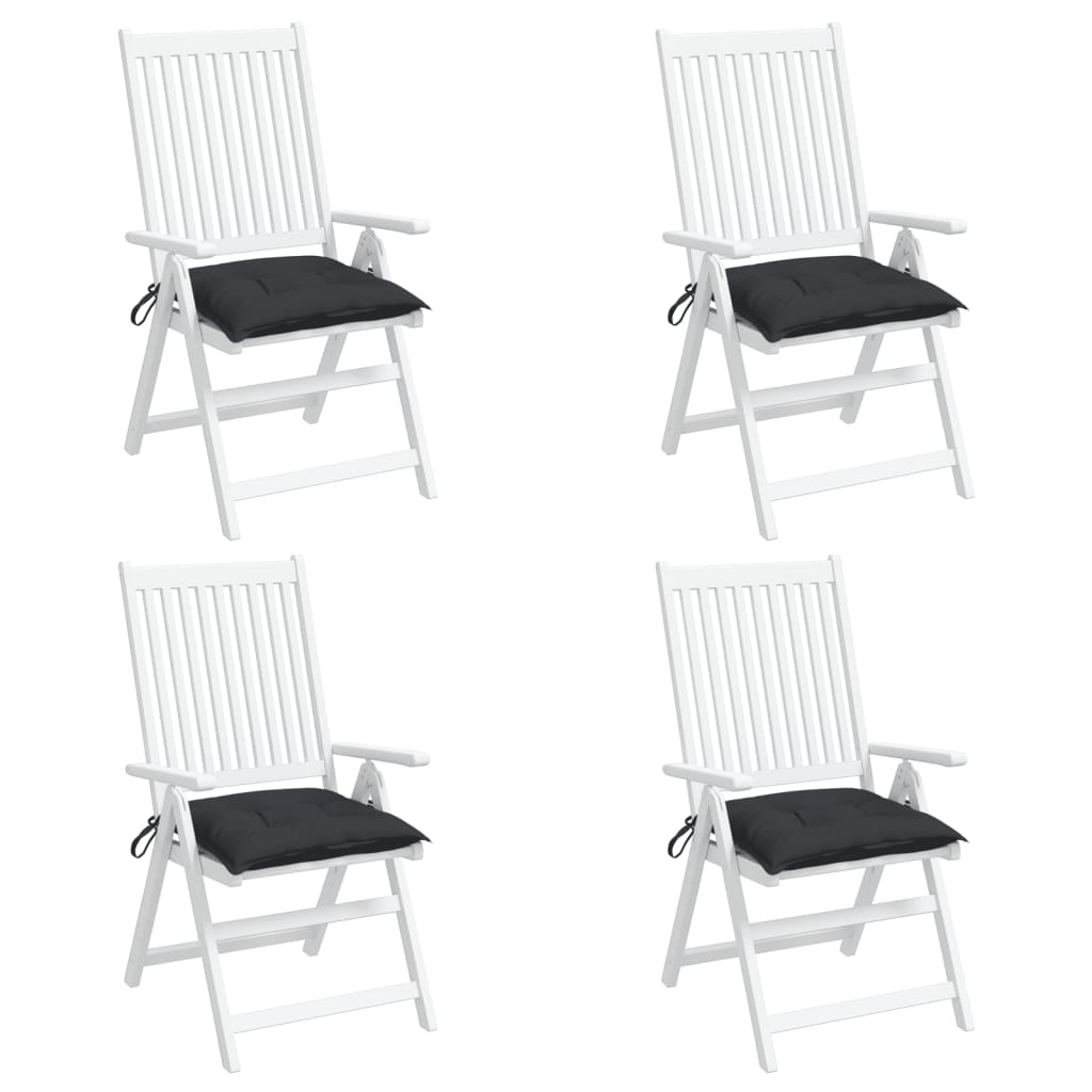 Jastuci za stolice 4 kom crni 40 x 40 x 7 cm od tkanine Oxford