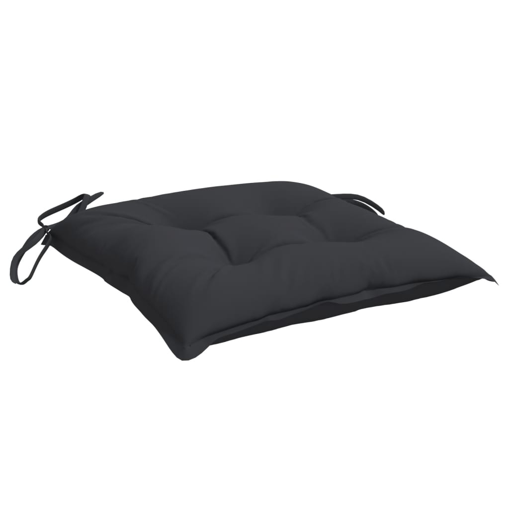 Jastuci za stolice 4 kom crni 40 x 40 x 7 cm od tkanine Oxford