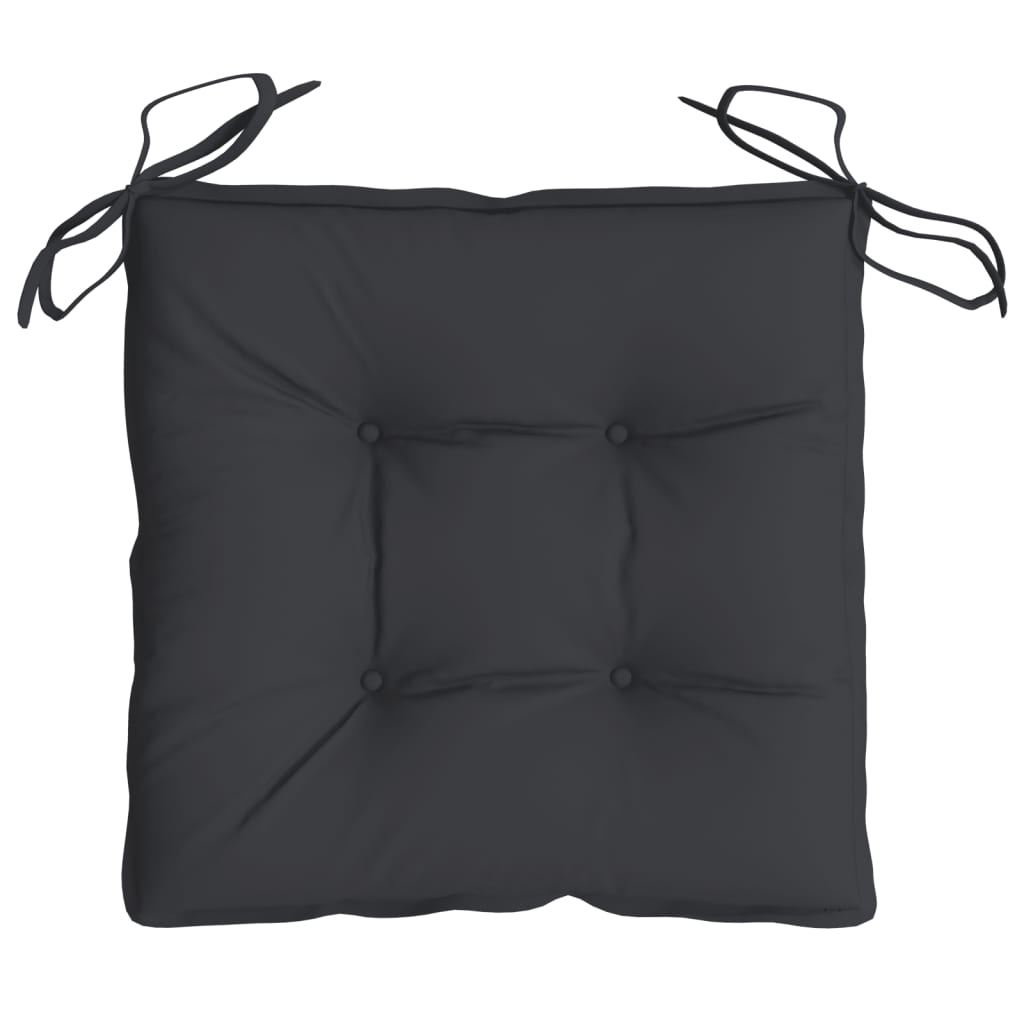 Jastuci za stolice 4 kom crni 40 x 40 x 7 cm od tkanine Oxford