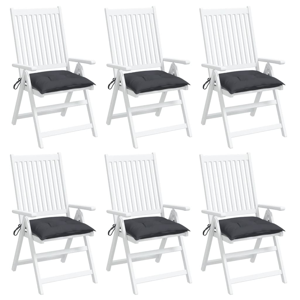 Jastuci za stolice 6 kom antracit 50x50x7 cm od tkanine Oxford