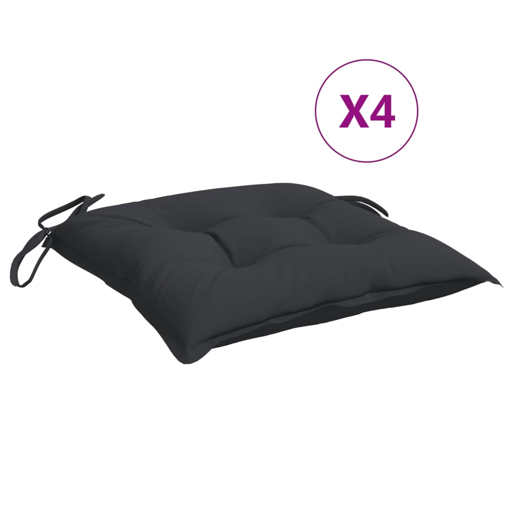 Jastuci za palete 4 kom crni 50 x 50 x 7 cm od tkanine Oxford