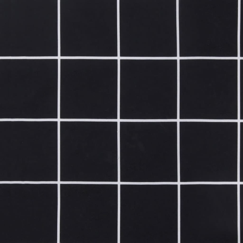 Jastuci za stolice 2 kom crni karirani 50x50x7 cm od tkanine