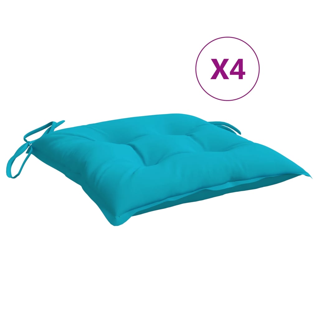 Jastuci za stolice 4 kom tirkizni 50x50x7 cm od tkanine Oxford