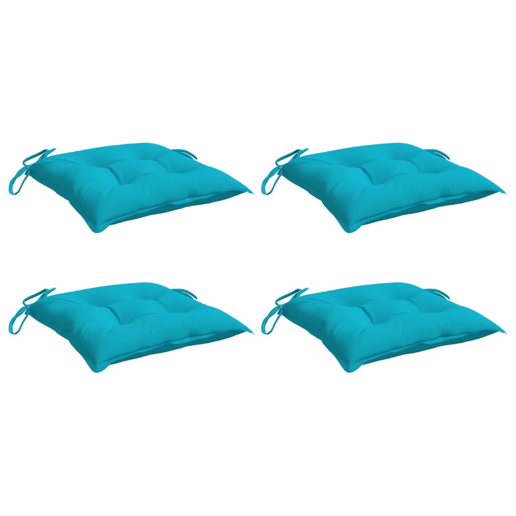 Jastuci za stolice 4 kom tirkizni 50x50x7 cm od tkanine Oxford