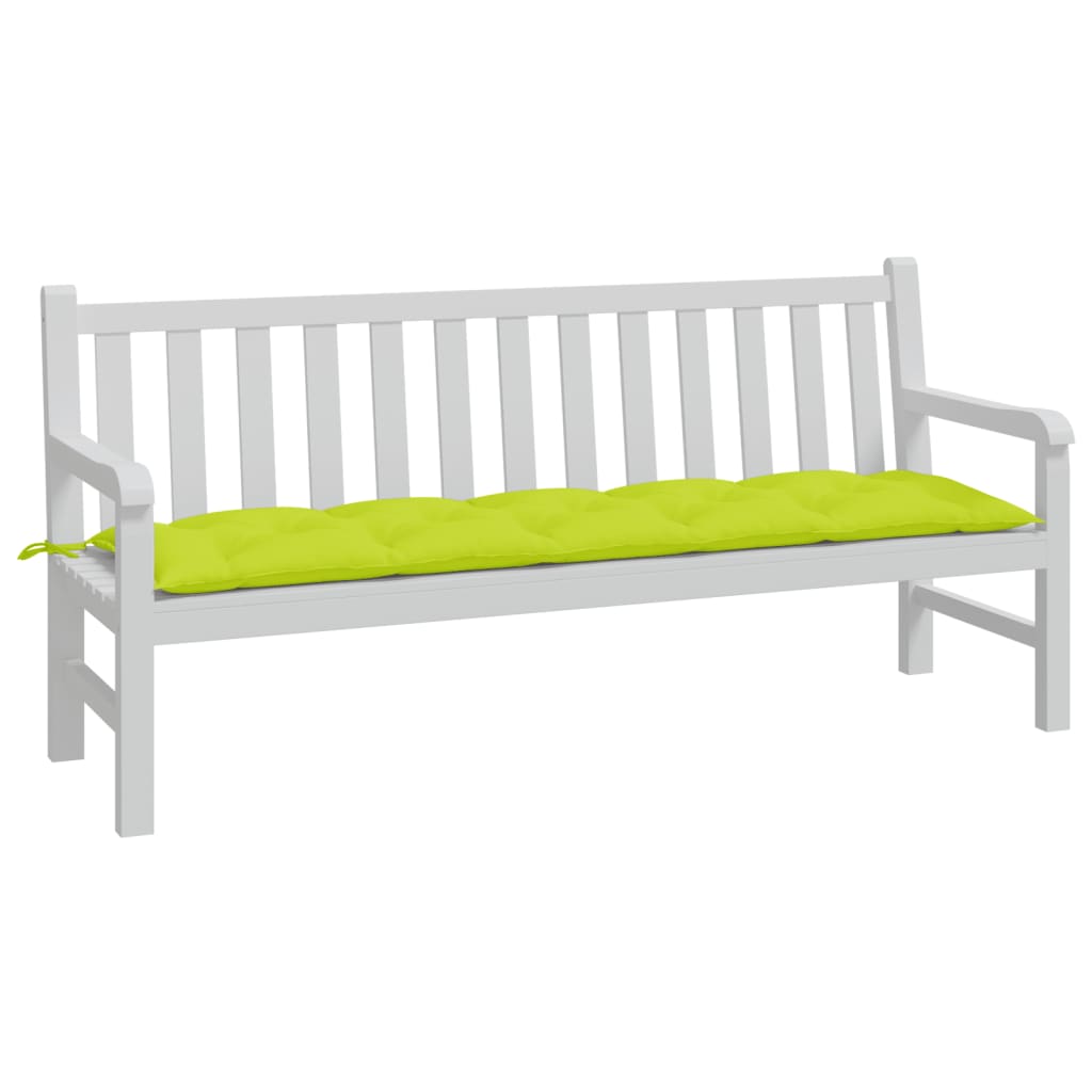 Jastuk za vrtnu klupu jarkozeleni 180x50x7 cm od tkanine Oxford
