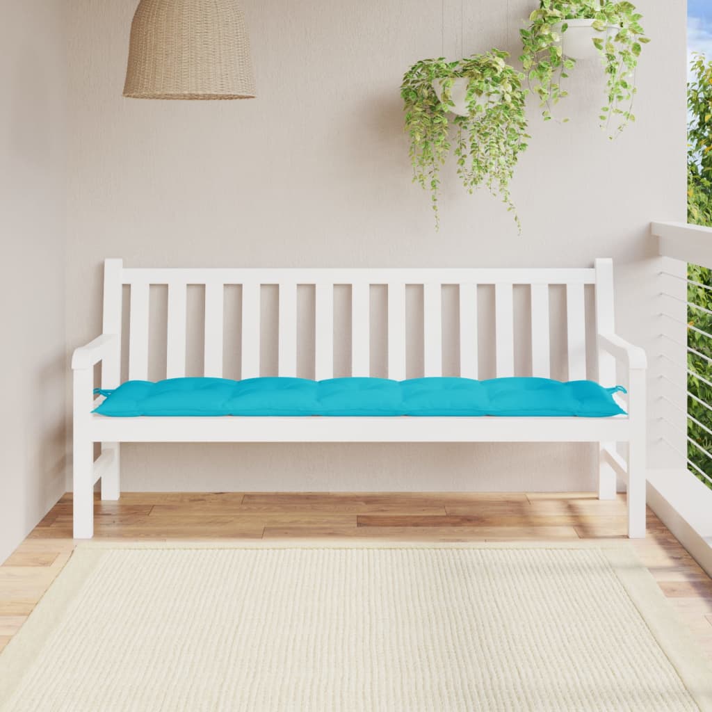 Jastuk za vrtnu klupu tirkizni 180 x 50 x 7 cm tkanina Oxford