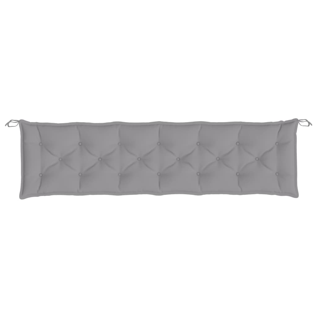 Jastuk za vrtnu klupu sivi 200 x 50 x 7 cm od tkanine Oxford