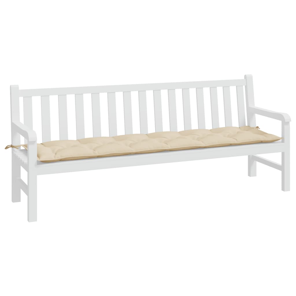 Jastuk za vrtnu klupu bež 200 x 50 x 7 cm od tkanine Oxford