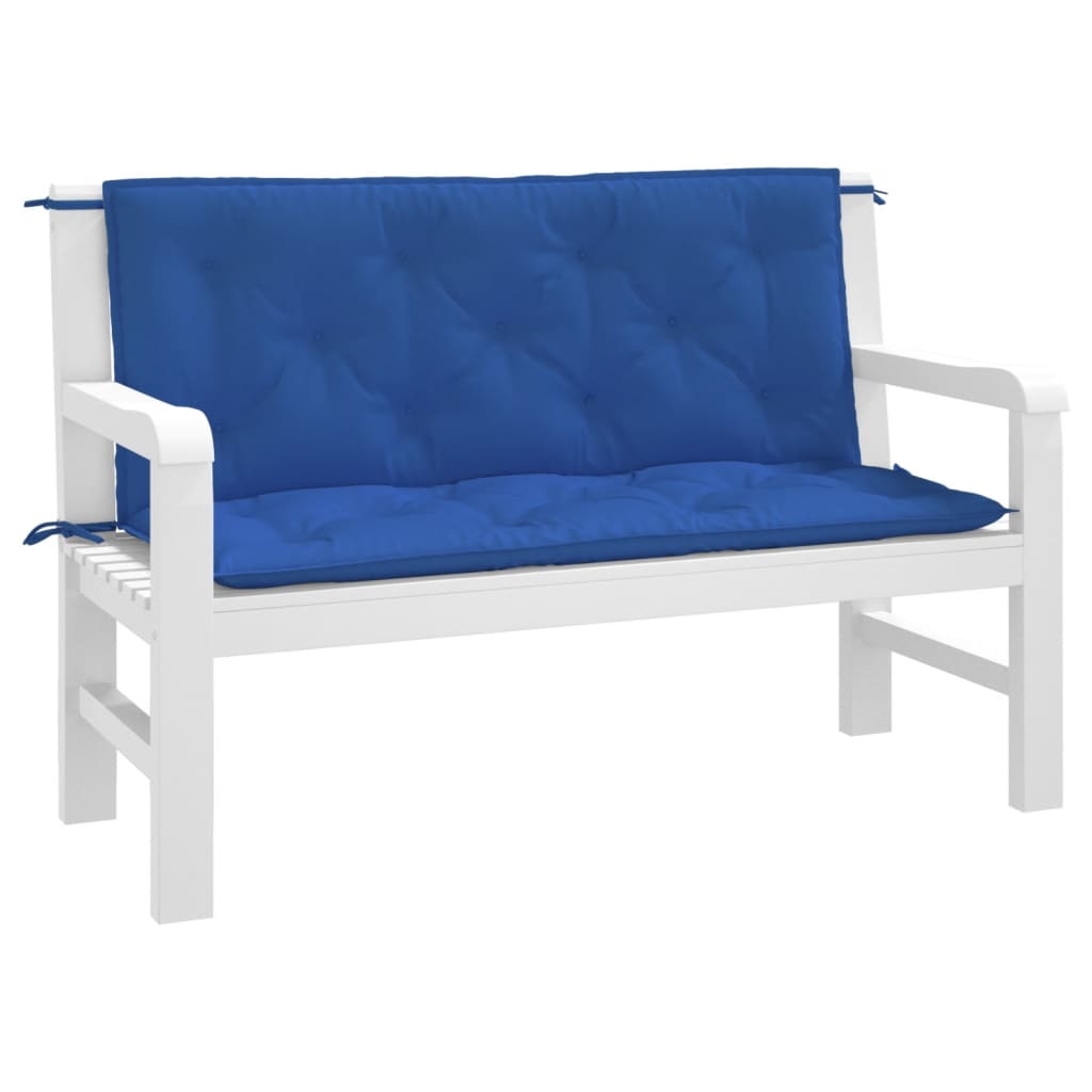 Jastuci za vrtnu klupu 2 kom plavo 120x50x7 cm tkanine Oxford