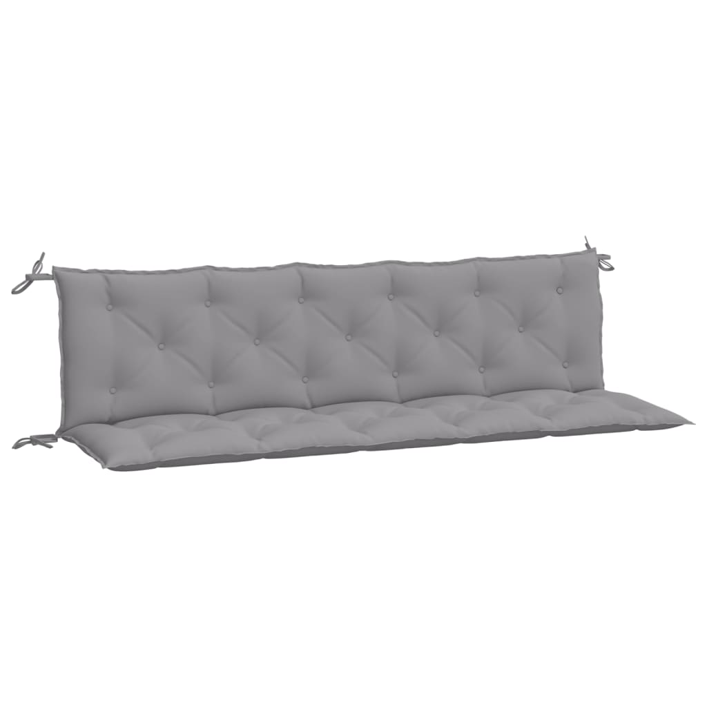Jastuci za vrtnu klupu 2 kom sivo 180x50x7cm tkanine Oxford