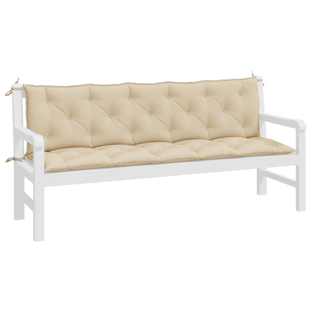 Jastuci za vrtnu klupu 2 kom bež 180x50x7 cm tkanine Oxford