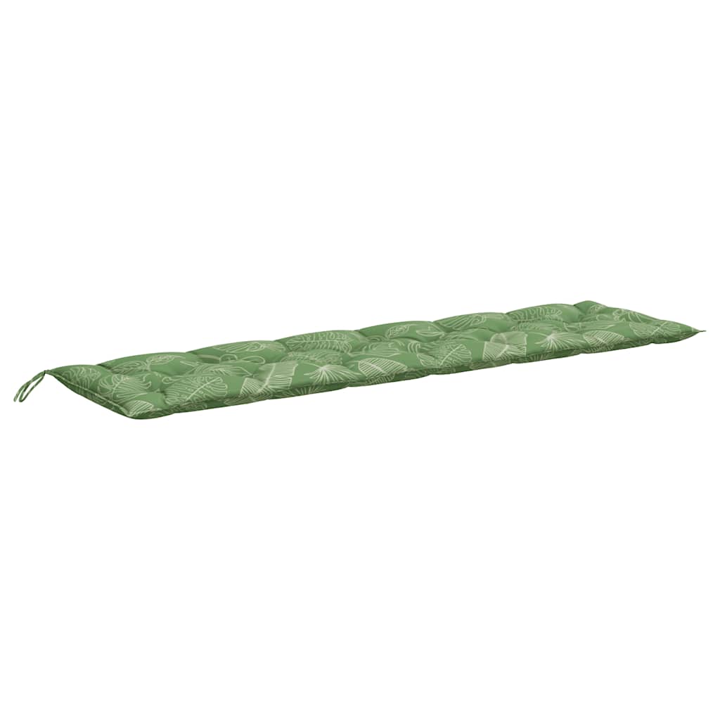 Jastuci za vrtnu klupu 2 kom s uzorkom lišća 200x50x7cm tkanina