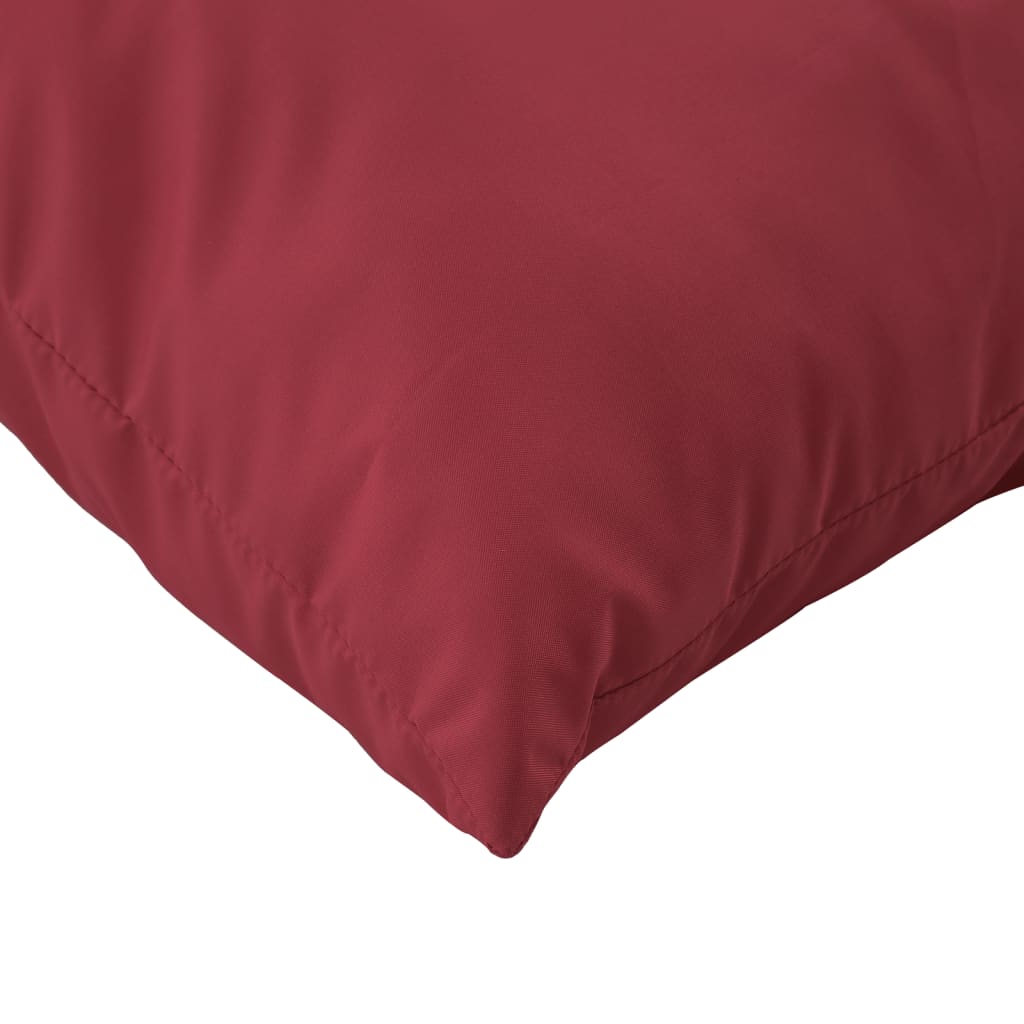 Jastuci za sofu od paleta 2 kom crvena boja vina od tkanine