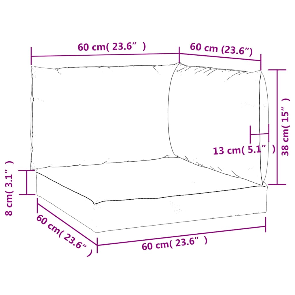Jastuci za sofu od paleta 3 kom plavi od tkanine