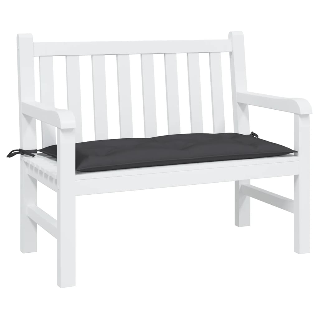 Jastuk za vrtnu klupu crni 110 x 50 x 7 cm od tkanine Oxford