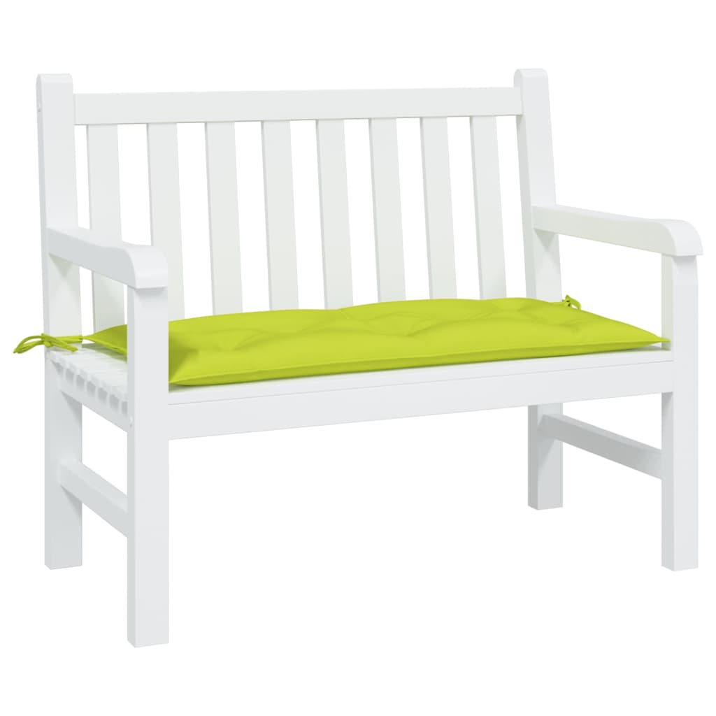 Jastuk za vrtnu klupu jarkozeleni 110x50x7 cm od tkanine Oxford