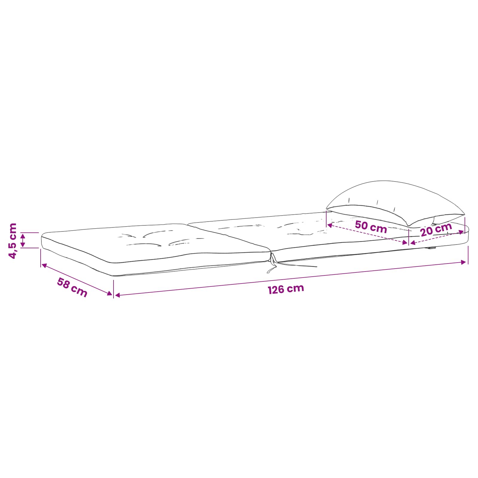 Jastučići za stolice Jednobojno 2 pcs Plava 58 x 77 x 4,5 cm
