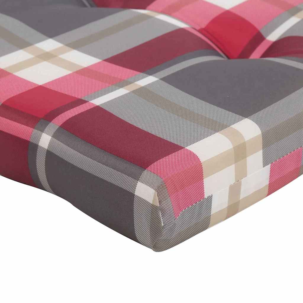 Jastučići za stolice 2 pcs Crveno karo 58 x 77 x 4,5 cm