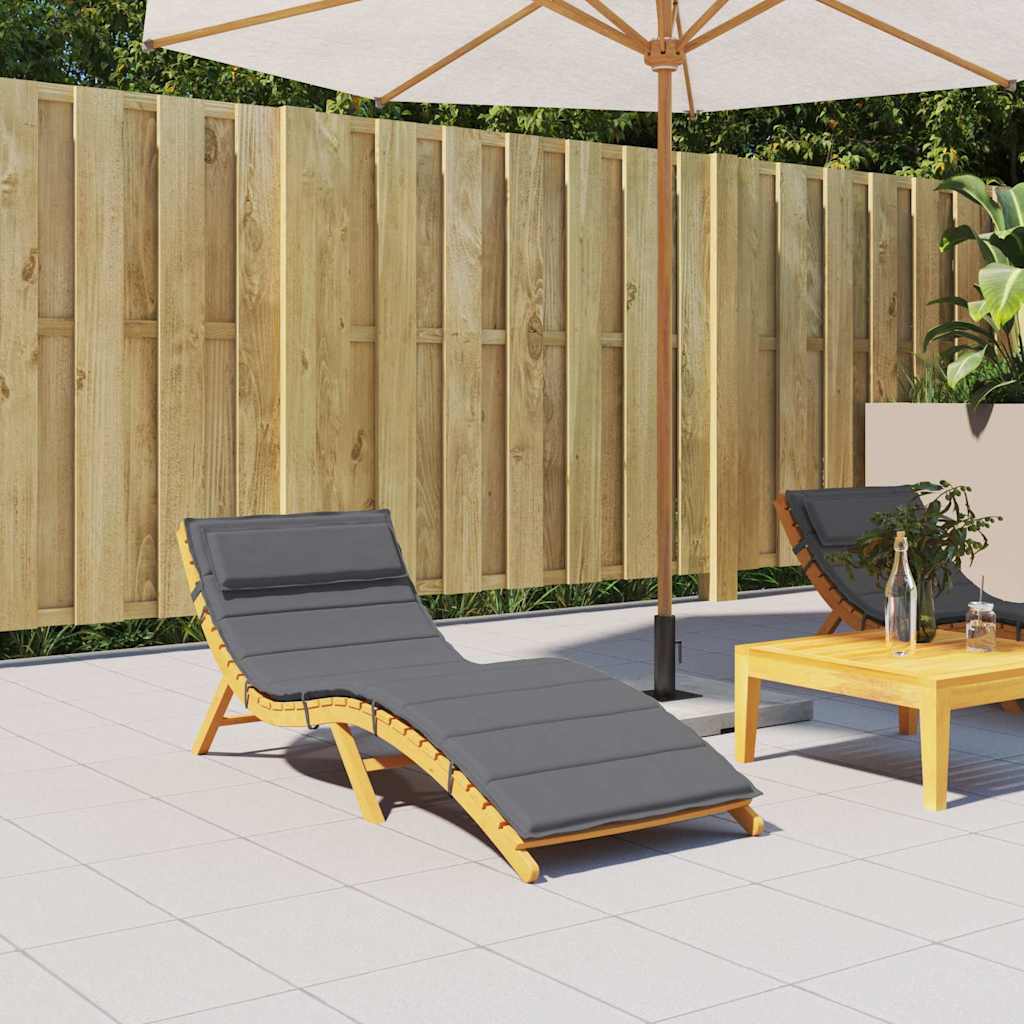 Jastuk za ležaljku antracit 180x60x4 cm od tkanine Oxford