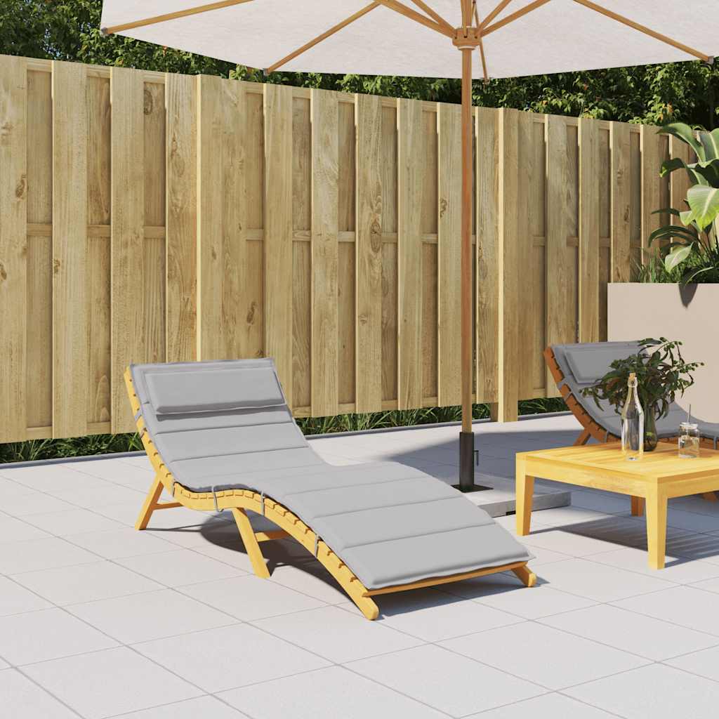 Jastuk za ležaljku sivi 180x60x4 cm od tkanine Oxford