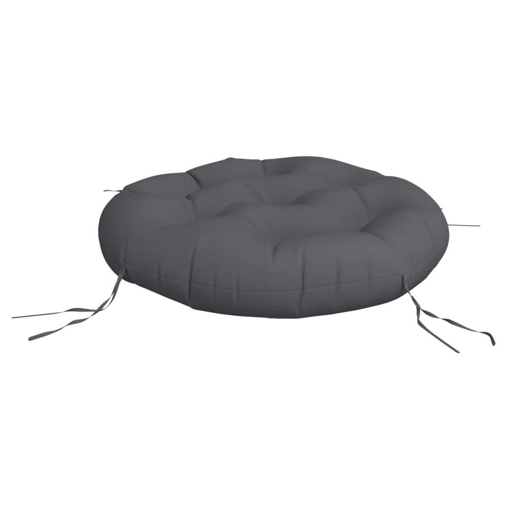 Okrugli jastuk antracit Ø 60 x 11 cm od tkanine Oxford